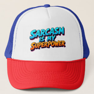 Boné Sarcasmo É Meu Superpoder - Estilo de Quadrinhos