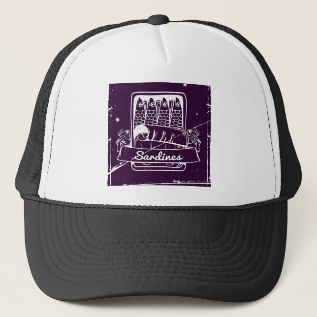 Boné Sardinhas em lata em estado de tensão (Frente)
