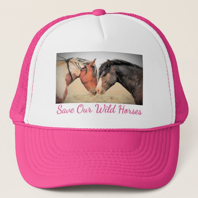 Boné Save Our Wild Horses Hot Pink (Frente)