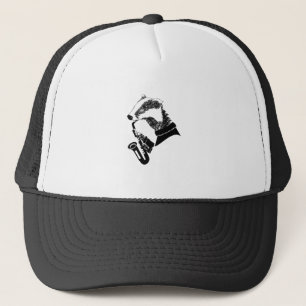 Boné Saxofone emblemático preto e branco personalizável