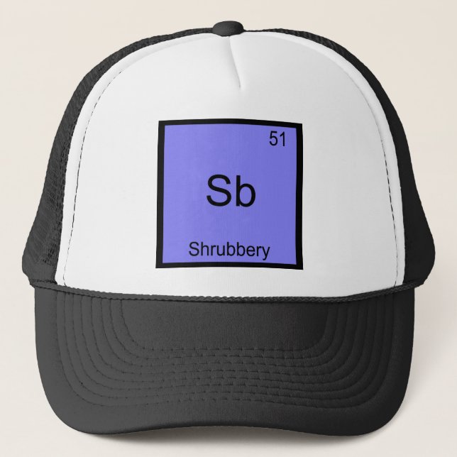 Boné Sb - Camiseta engraçada com símbolo de elemento qu (Frente)