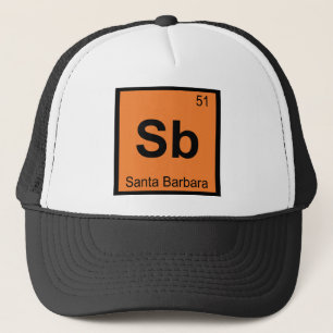 Boné Sb - Símbolo de Química da Papai noel Barbara Ca