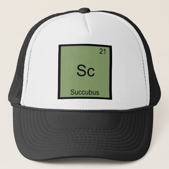 Boné Sc - Camiseta engraçada com símbolo de elemento qu (Frente)