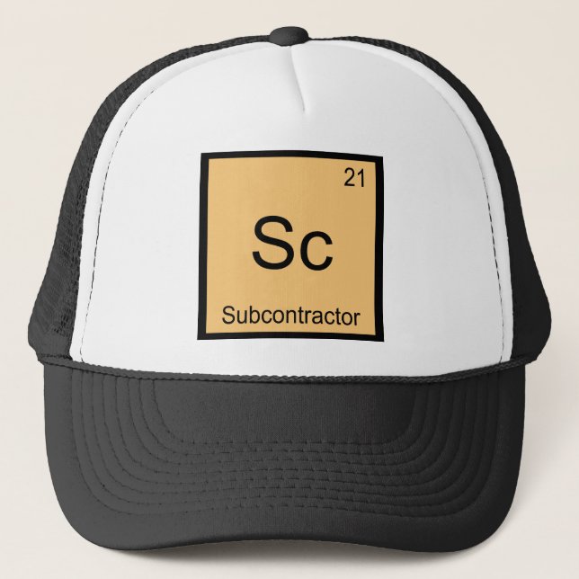 Boné Sc - Símbolo de Elemento Químico Engraçado para Su (Frente)