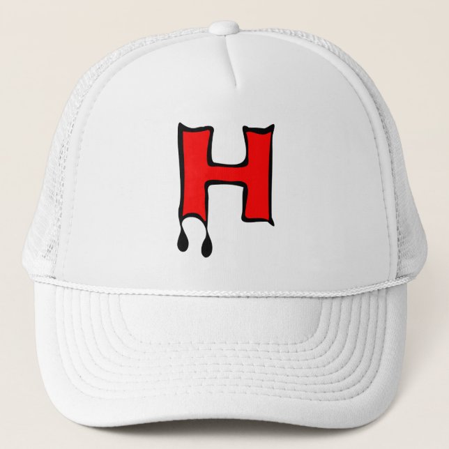 Boné ╚" Scandomment Devil's Teeth-Inicial H Trucker Hat (Frente)