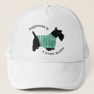 Boné Scottie com um Suéter Listrado Verde
