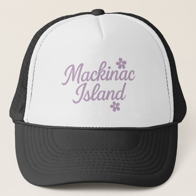 Boné Script Lilac da Ilha Mackinac | Floral Michigan (Frente)