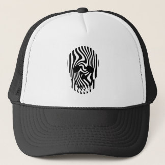 Boné Scull e listras, arte Op