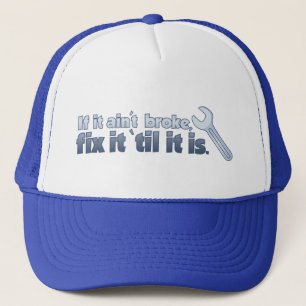Boné Se não é o quebrou, fixa 'até que for