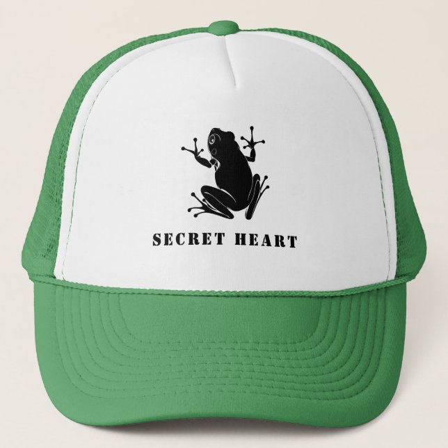Boné Secret Heart Vintage Frog Custom Text Trucker  (Frente)