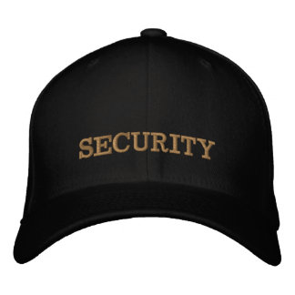 Boné SECURITY embroidered baseball cap gold / black
