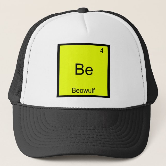 Boné Seja - Camiseta do Símbolo do Elemento Químico Eng (Frente)