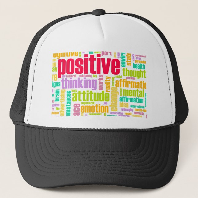 Boné Seja positivo! Permaneça positivo! (Frente)
