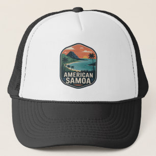 Boné Selo de Viagem Vintage Tropical da Samoa Americana