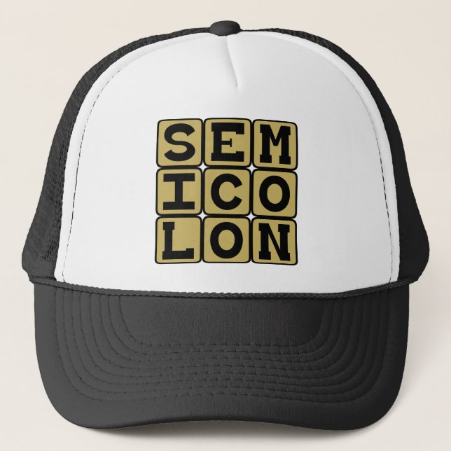 Boné Semicolon, tipo de pontuação (Frente)