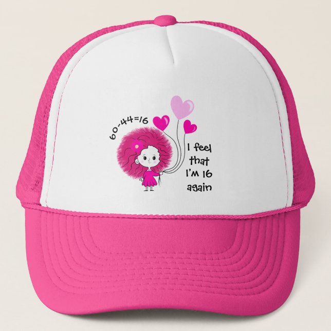 Boné Senhora rosa engraçada (Frente)
