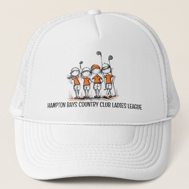 Boné Senhoras Personalizadas Liga de Golfe - Chapéu do  (Frente)