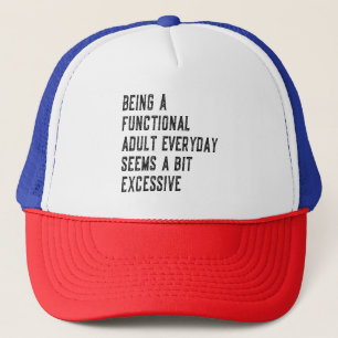 Boné Ser Um Adulto Funcional Adulto Adulta Humor Diaria