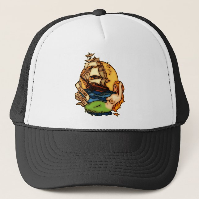 Boné Sereia e Navio Pirata (Frente)