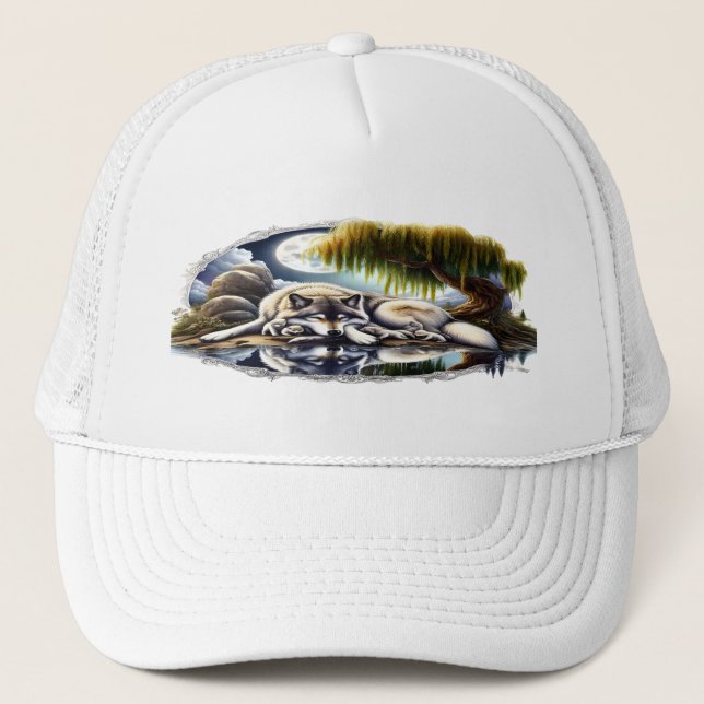 Boné Serenidade Lua Um Lobo Desmoronante (Frente)