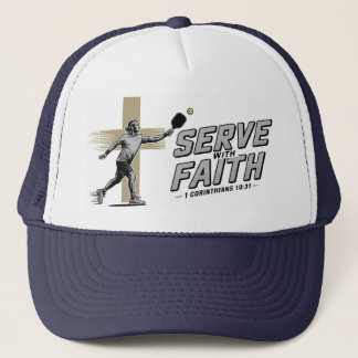 Boné Serve With Faith Christian Pickleball Trucker Hat