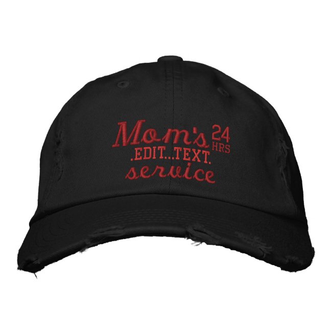 Boné Serviço personalizado de 24 Horas de mãe se divert (Frente)