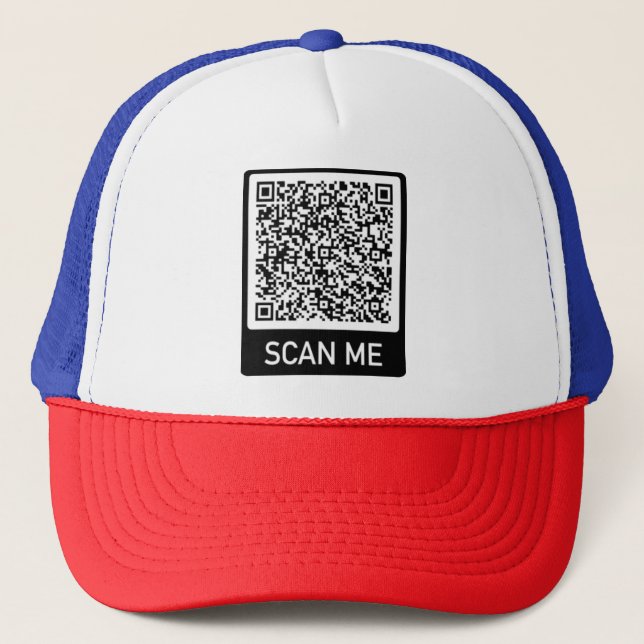 Boné Seu Código QR Analise-me Informações do Trucker Hi (Frente)