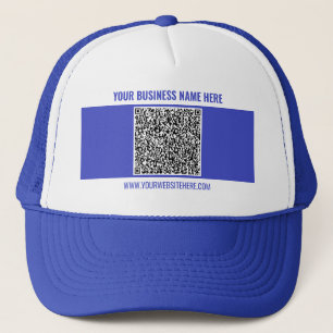 Boné Seu código QR e Modelo de Hat de Conversor de Text