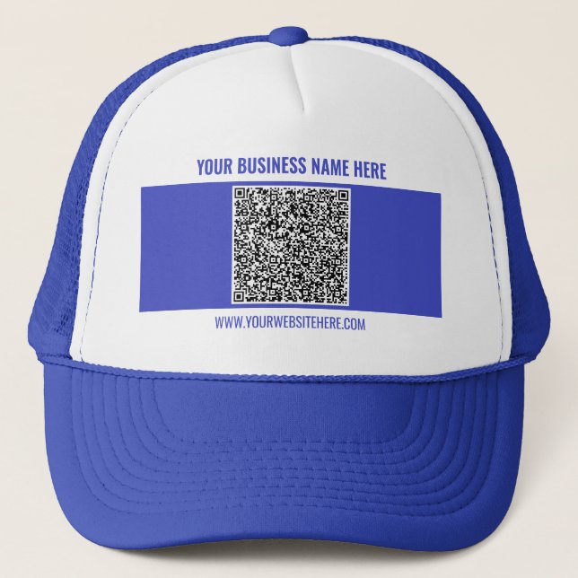 Boné Seu código QR e Modelo de Hat de Conversor de Text (Frente)