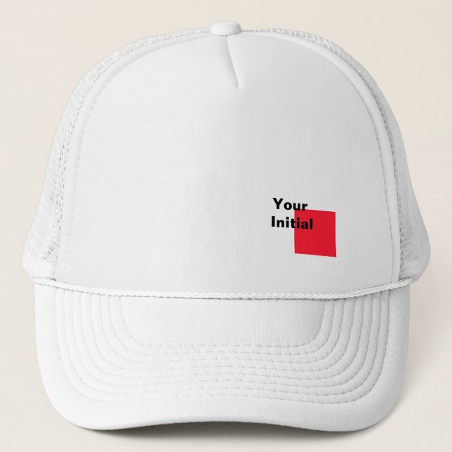 Boné Seu Monograma Inicial Branco  (Frente)