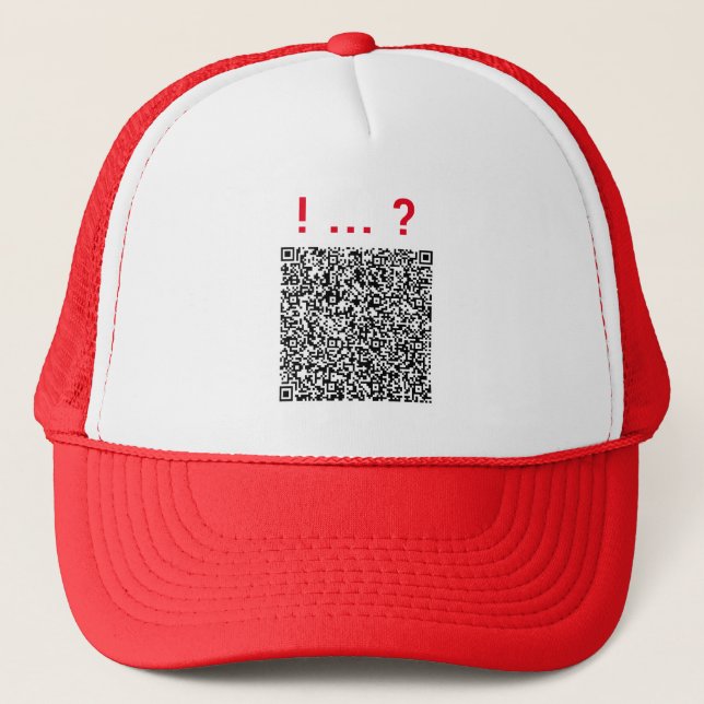 Boné Seu QR Code Scan Info Texto Diversão do Design do  (Frente)