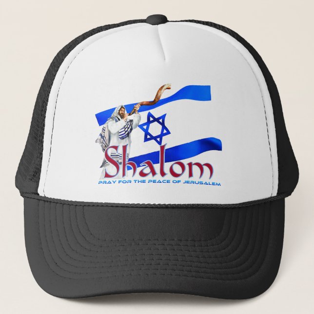 Boné SHALOM Pray para a paz de Jerusalem (Frente)