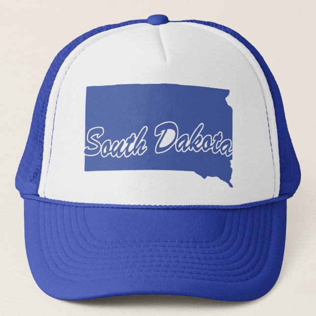 Boné Shape Trucker Hat Do Estado De Dakota Do Sul (Frente)