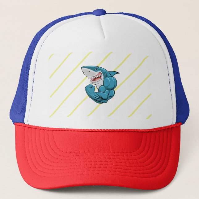 Boné "Shark Attack Cap – Bold Ocean Street Style" (Frente)
