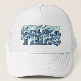 Boné Shore Thing | Retro Blue Ocean Waves Surf Graphic
