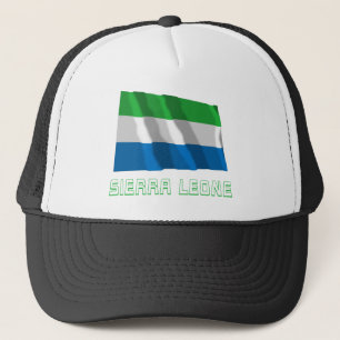 Boné Sierra Leone que acena a bandeira com nome