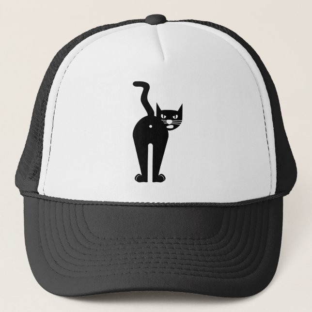 Boné Silhouette de Mamíferos de Gato Animal (Frente)