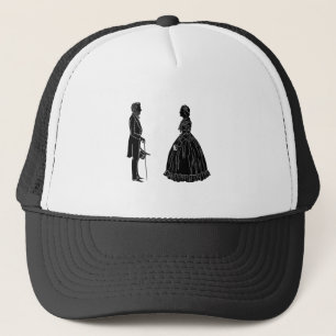 Boné silhueta de abraham lincoln mary todd lincoln
