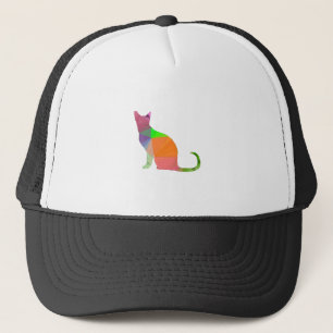 Boné Silhueta de Gato de Baixo Poli