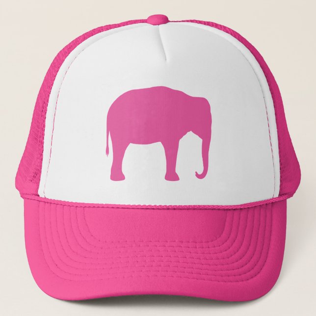 Boné Silhuette de elefante rosa (Frente)