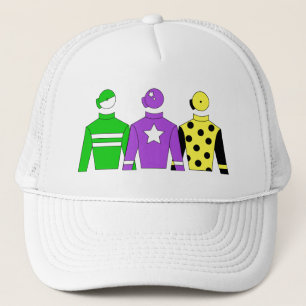 Boné Silks de Jockey com Corrida de Cavalo