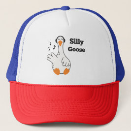 Boné Silly Goose Wearing Headphones – Cute Funny Goose