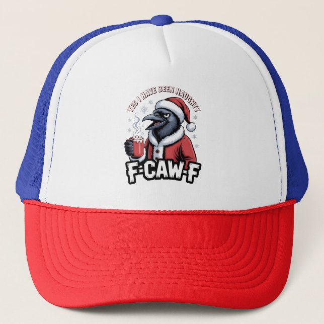 Boné Sim, Eu Fui Malvado F-Caw-F Engraçado Natal   (Frente)