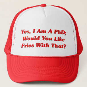 Boné Sim, eu sou um PhD você gosto de fritadas com