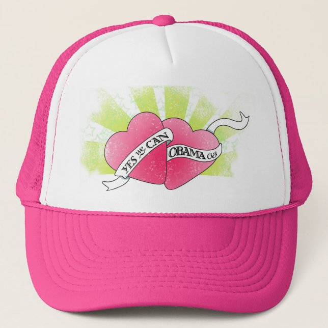 Boné Sim nós podemos - Obama 08 - estilo do tatuagem da (Frente)