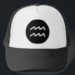 Boné Símbolo Aquário<br><div class="desc">Símbolo aquário num círculo preto</div>