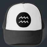 Boné Símbolo Aquário<br><div class="desc">Símbolo aquário num círculo preto</div>