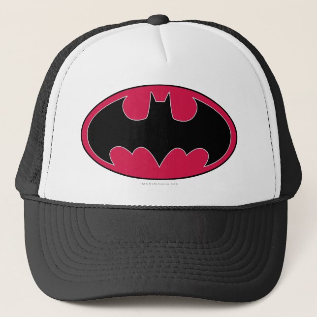 Boné Símbolo Batman | Logotipo preto vermelho (Frente)
