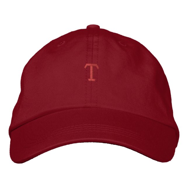 Boné Símbolo de Monograma de Letra T Gorro Bordado (Frente)