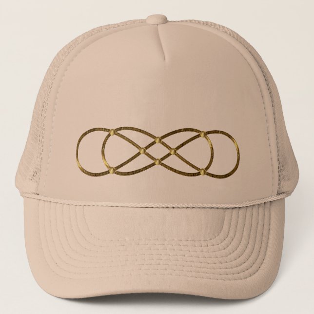 Boné Símbolo duplo infinito - Dourado antigo (Frente)
